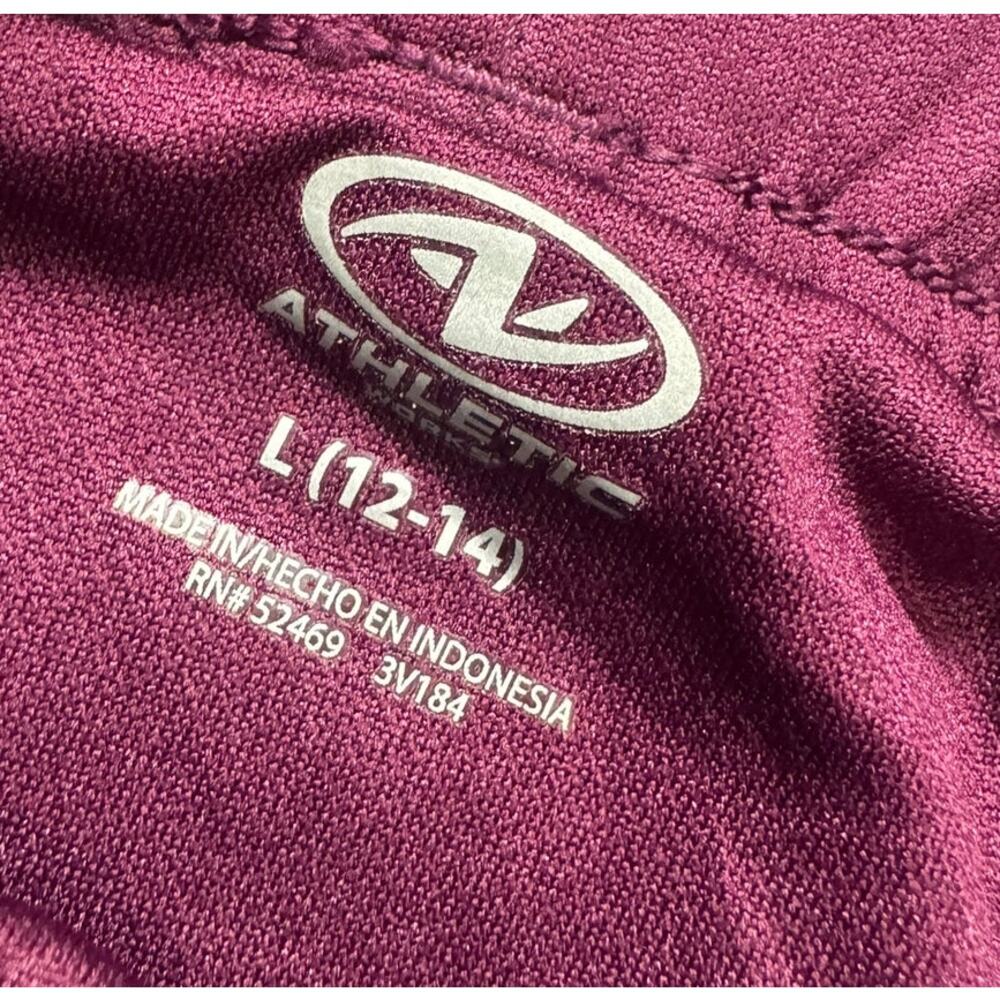 Athletic Womens Size 12-14 Large Maroon Shorts Running with Liner - Picture 3 of 7